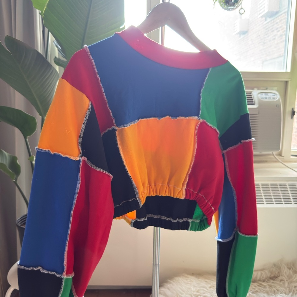 Colorful Patchwork Women's Top - Picture 2 of 2